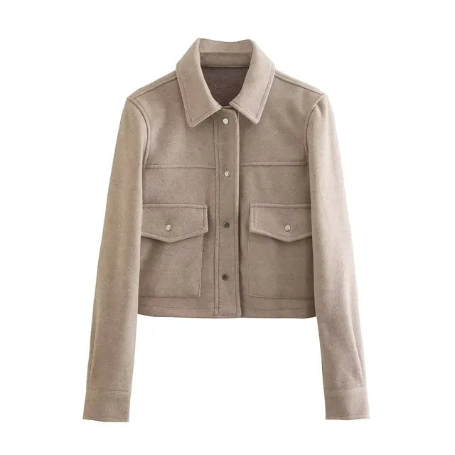 Sara - Veste avec poches profondes et bouton