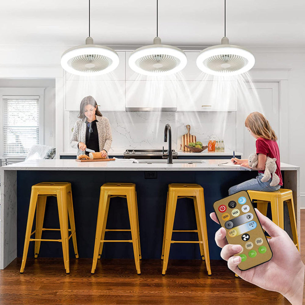 Ventilateur de Plafond LED – AeroGlow avec Télécommande