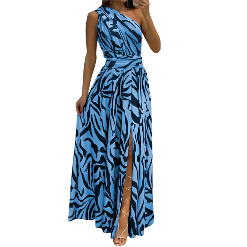 Robe Imprimée Freja pour Femmes – Robe Midi Moderne avec Motif Coloré