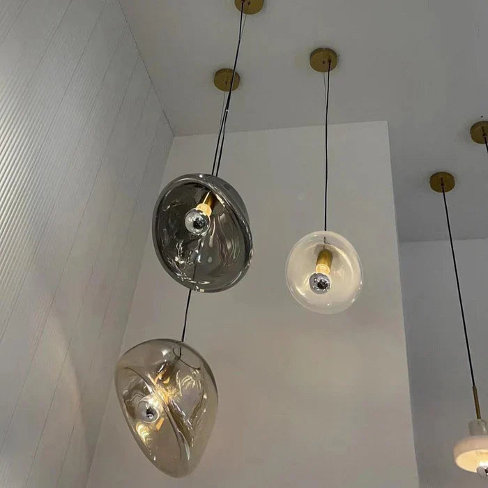 Dråbelux Élégante Lampe Pendante en Verre – Éclairage de Plafond Stylé avec Lumière Douce