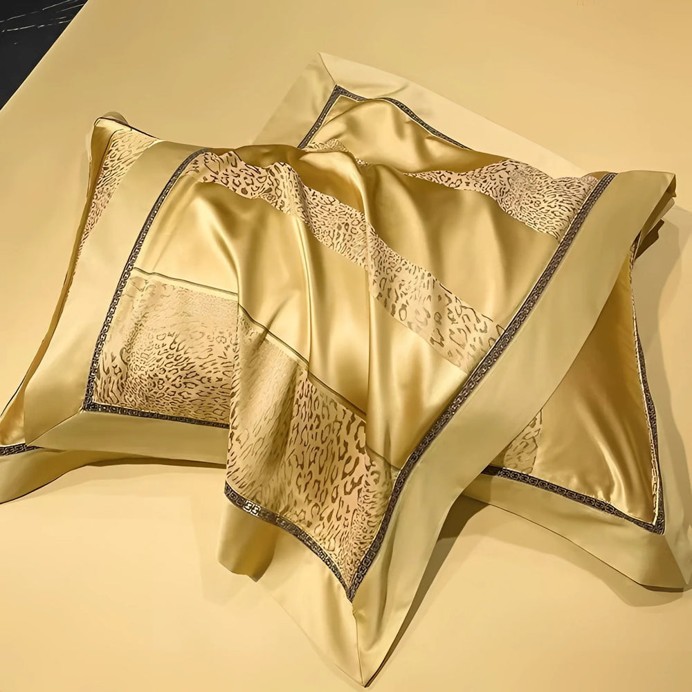 SatinLuxe Ensemble de Lit – Design Luxueux avec Rayures en Satin pour un Confort Ultime