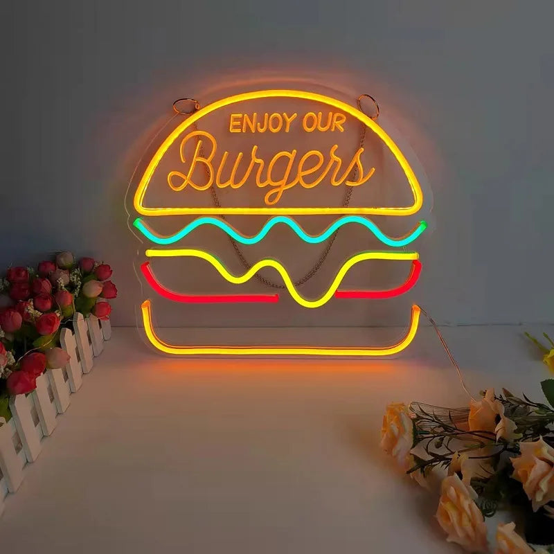 GlowBite Néon Fastfood Natlys – Créez une Ambiance Tendance et Amusante