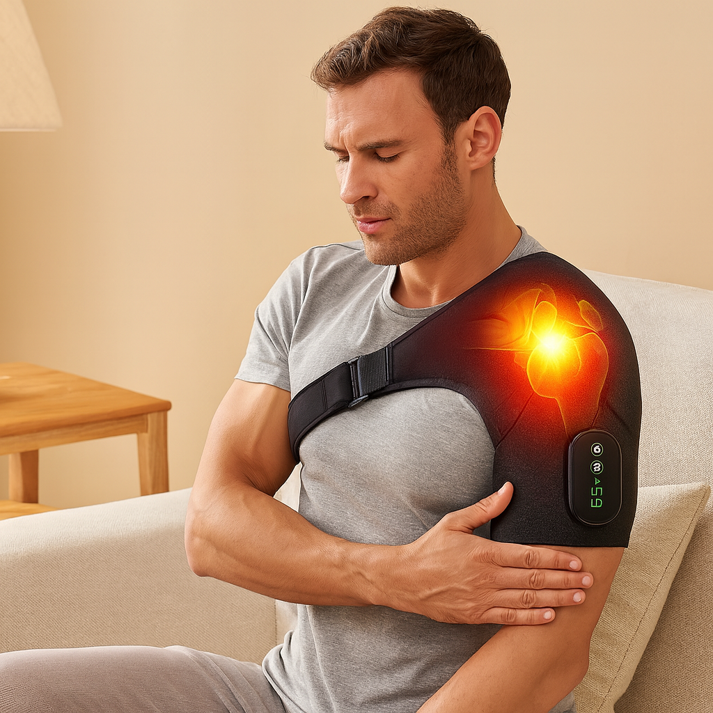 ThermaEase | Appareil de massage chauffant sans fil pour l'épaule