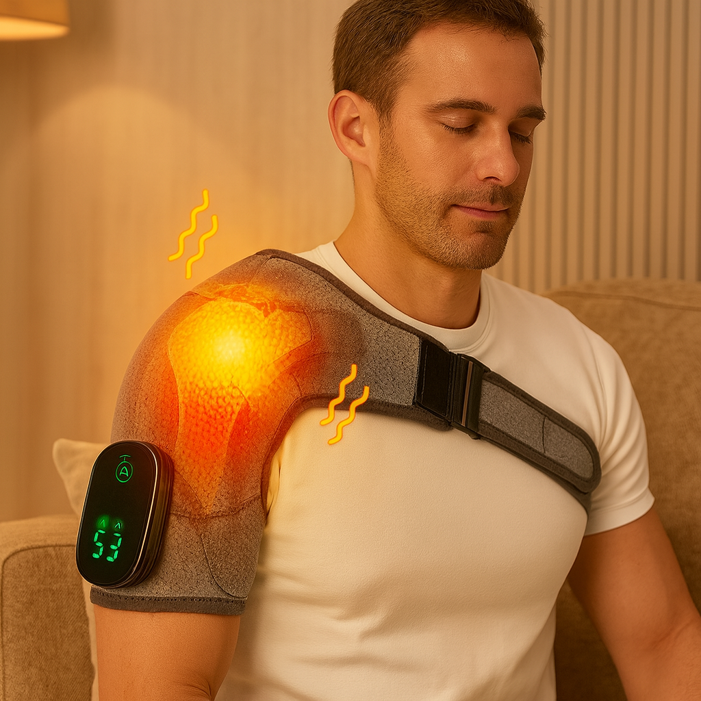 ThermaEase | Appareil de massage chauffant sans fil pour l'épaule