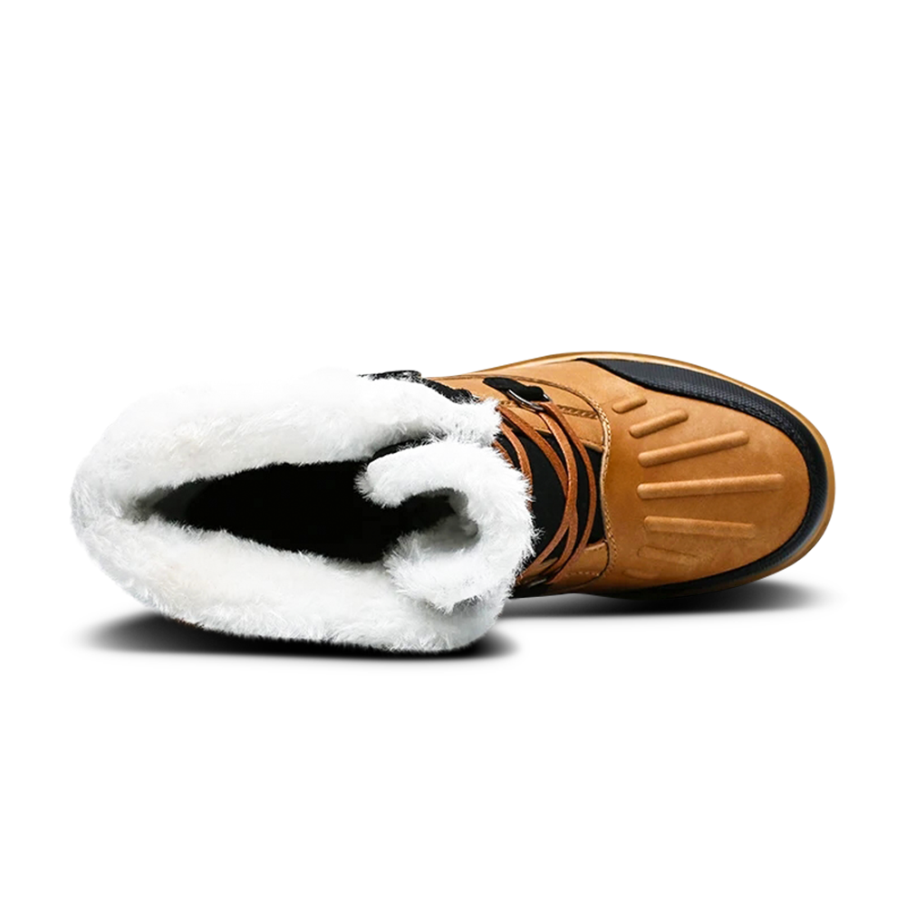 Steven - Bottes d'hiver chaudes en simili cuir avec doublure en fausse fourrure