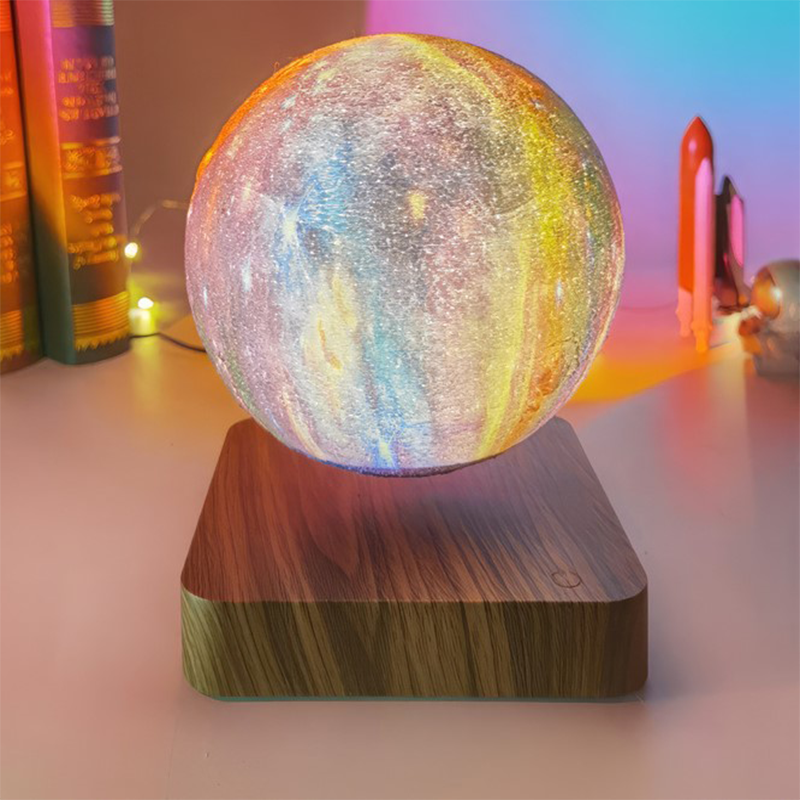 Lampe GlowSphere Orbit – Lumière 3D de lune en lévitation magnétique