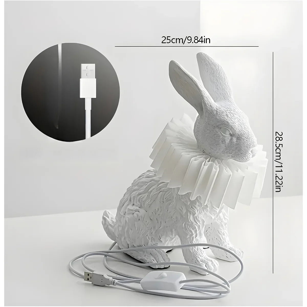 RabbitGleam - Lampe de table artistique et moderne