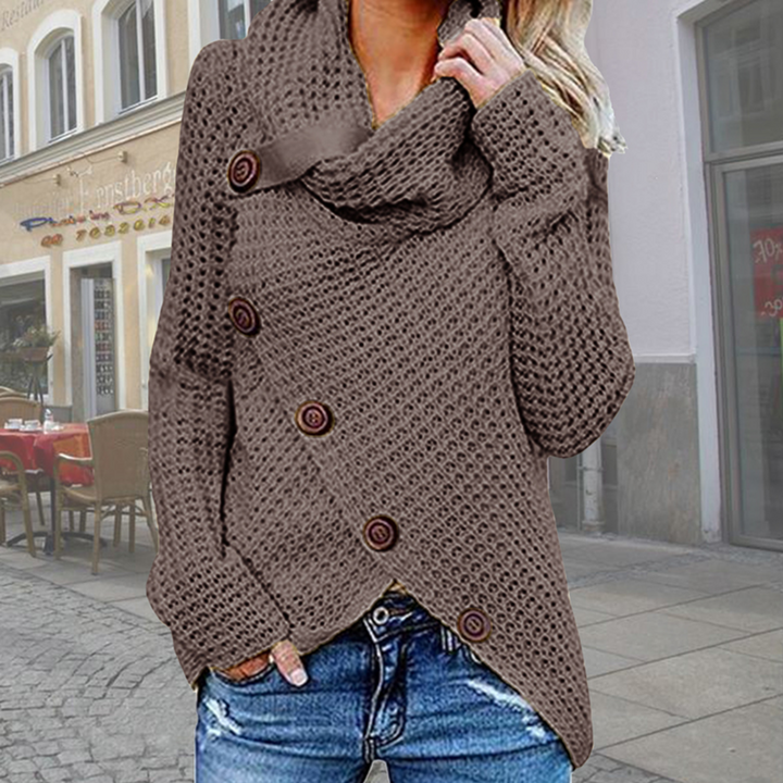 Lotte - Pull à col roulé chaud avec boutons