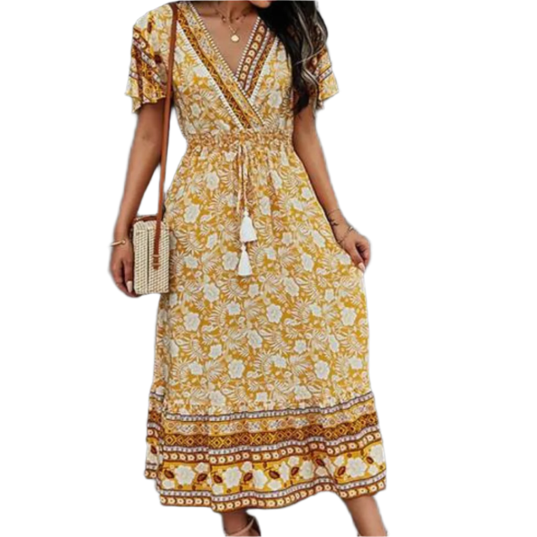 Robe Maxi d'été Luna Bohème pour Femmes