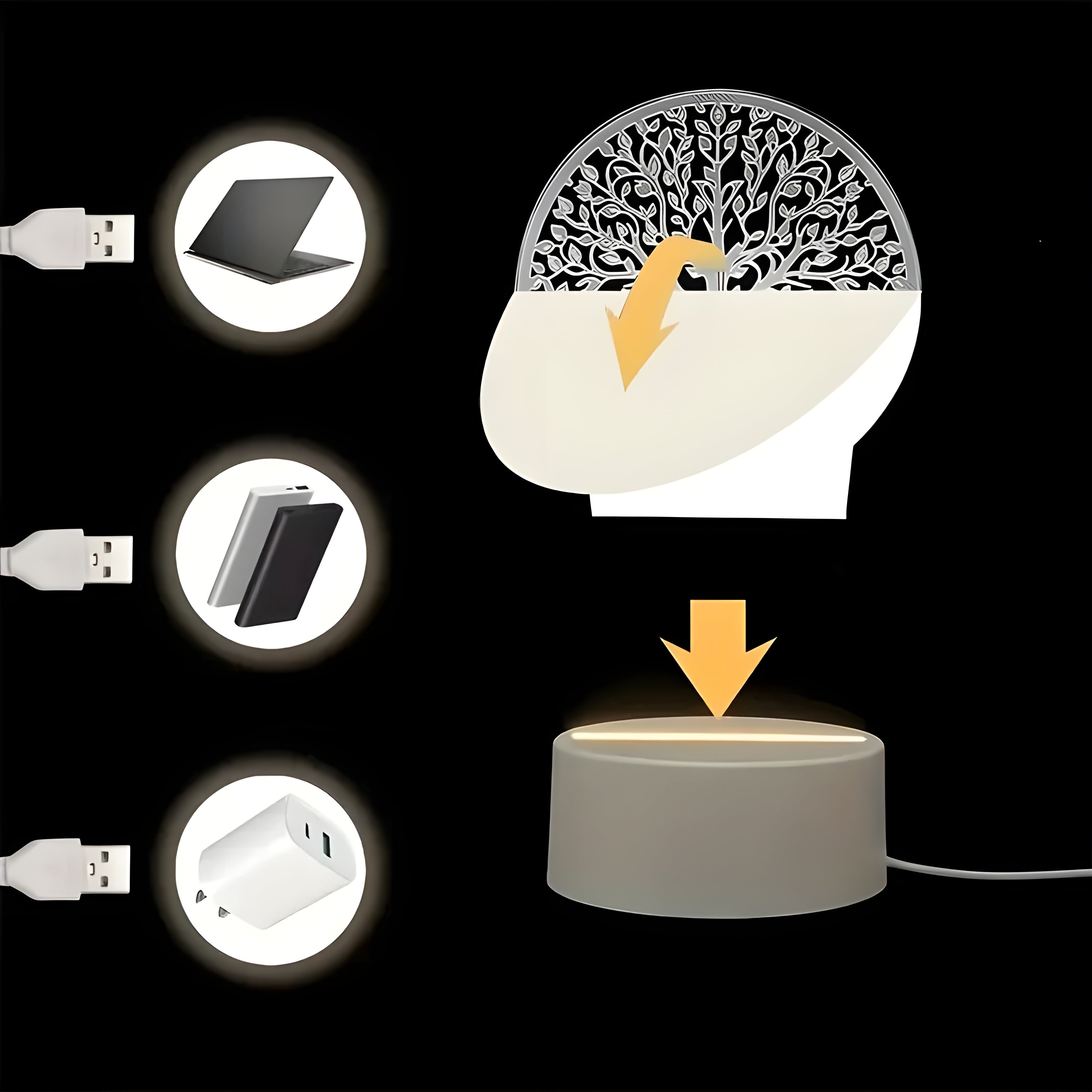 DreamGlow - Lampe LED 3D pour un éclairage élégant dans la chambre à coucher