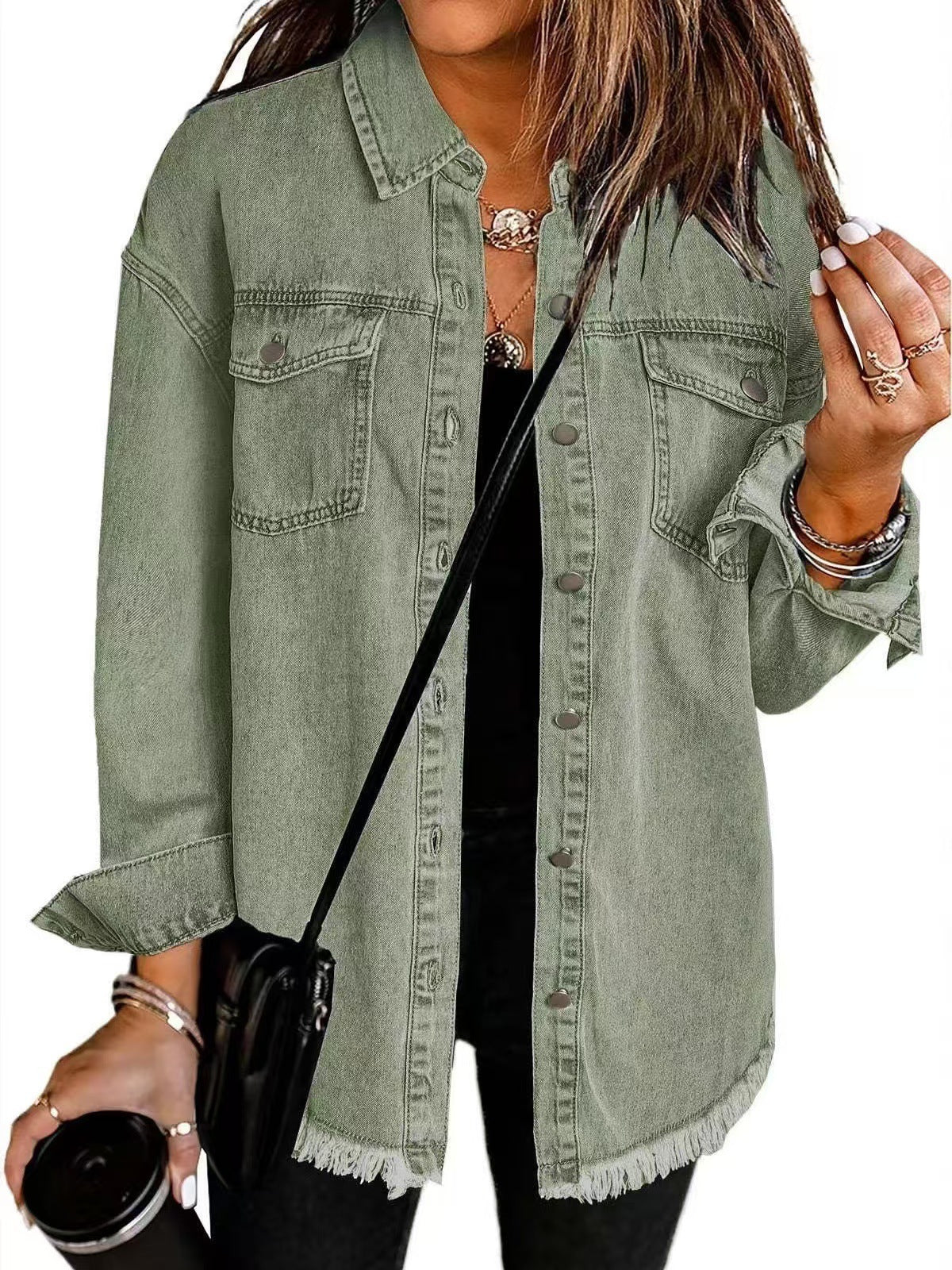 Veste en jean classique pour femmes pour tous les jours