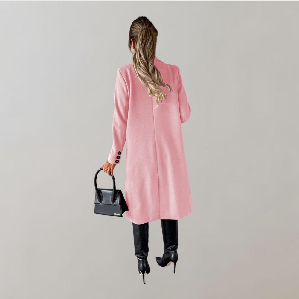 Manteau long avec col et boutons Ivy