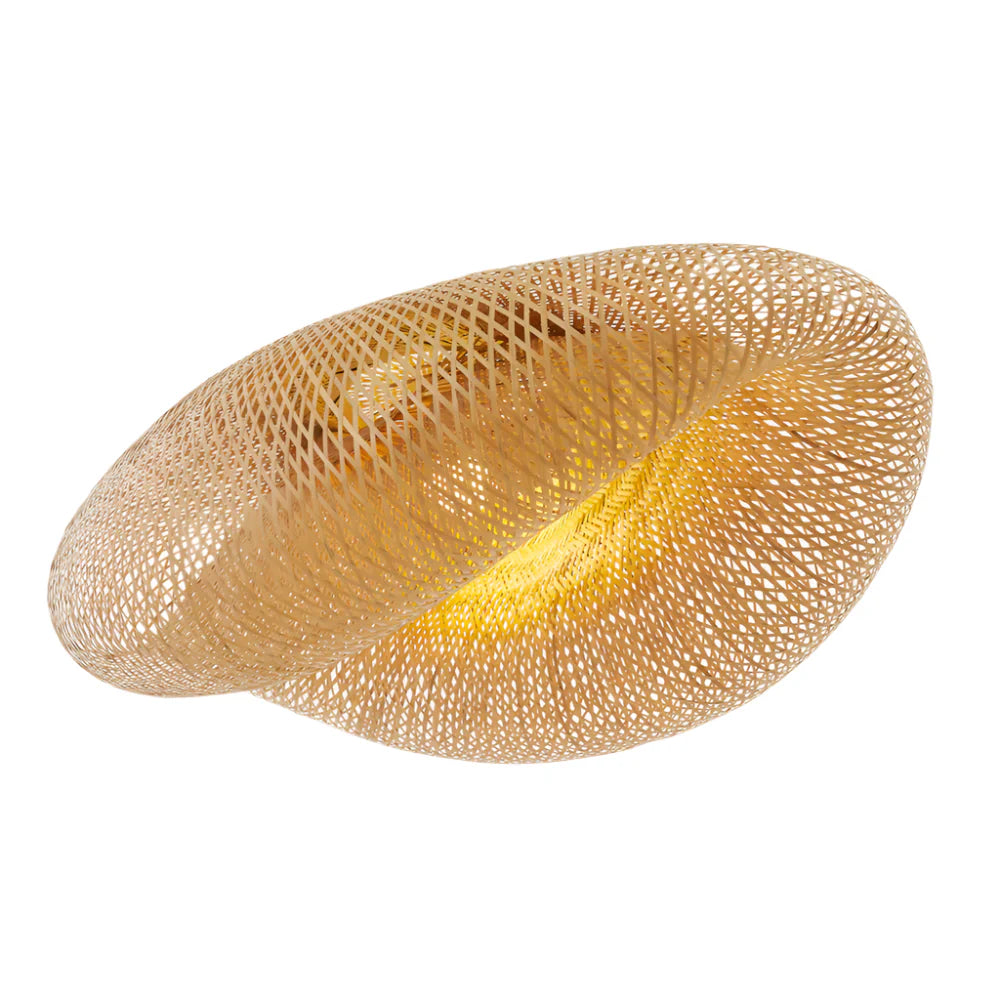 ZenGlow - Lampe à suspension en bambou tissé à la main