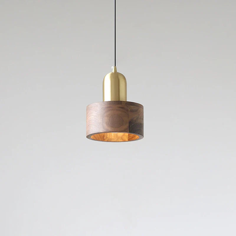 NordicLuxe Pendu – Éclairage Élégant en Bois de Noyer pour une Ambiance Conviviale