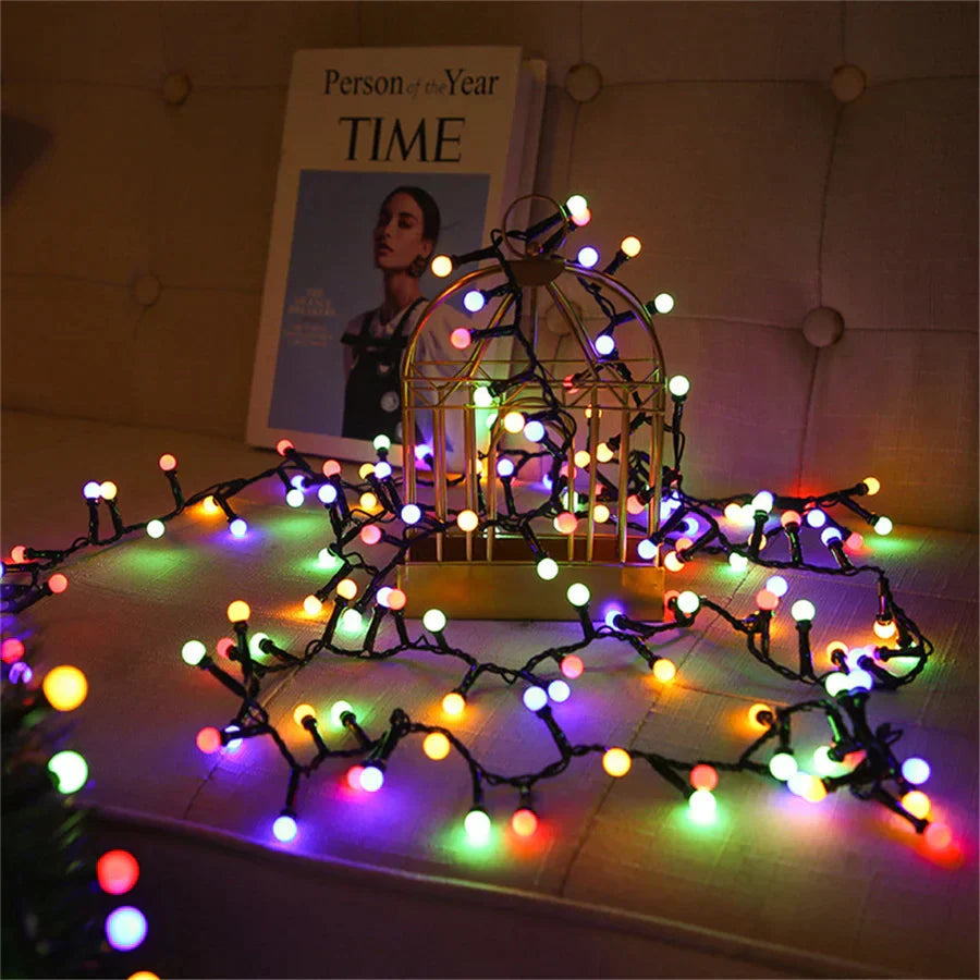 Guirlande lumineuse LED à boules rondes