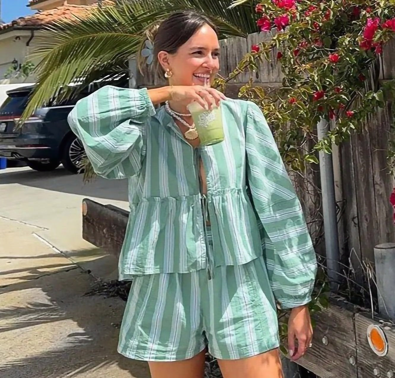 Ensemble d'été élégant Isabella – Tenue deux pièces féminine et élégante