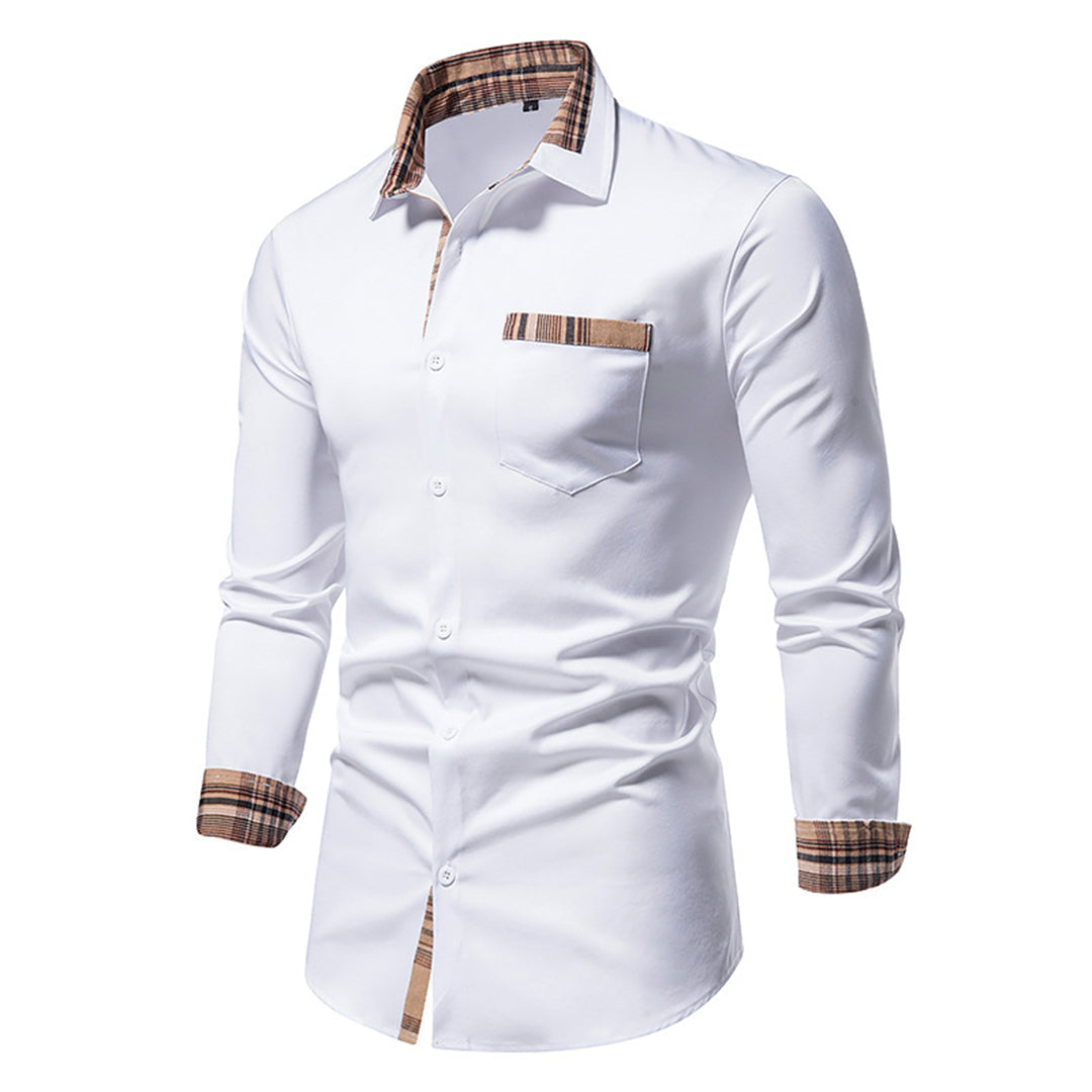 Noah - Chemise décontractée à manches longues avec boutons et poches