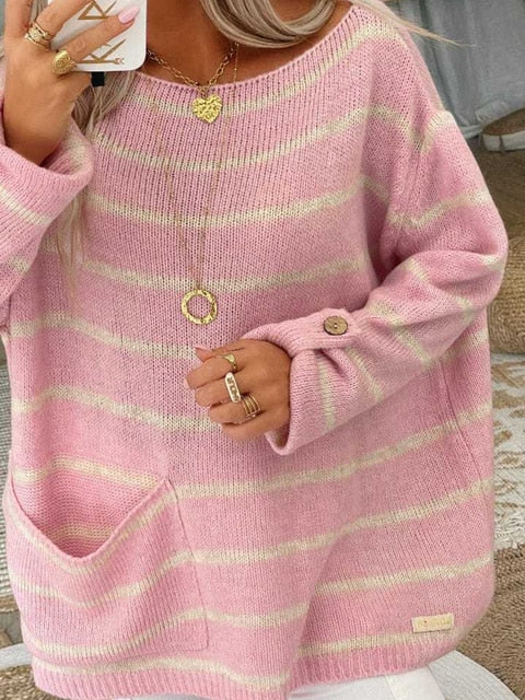 Le pull rayé chic de Lauren