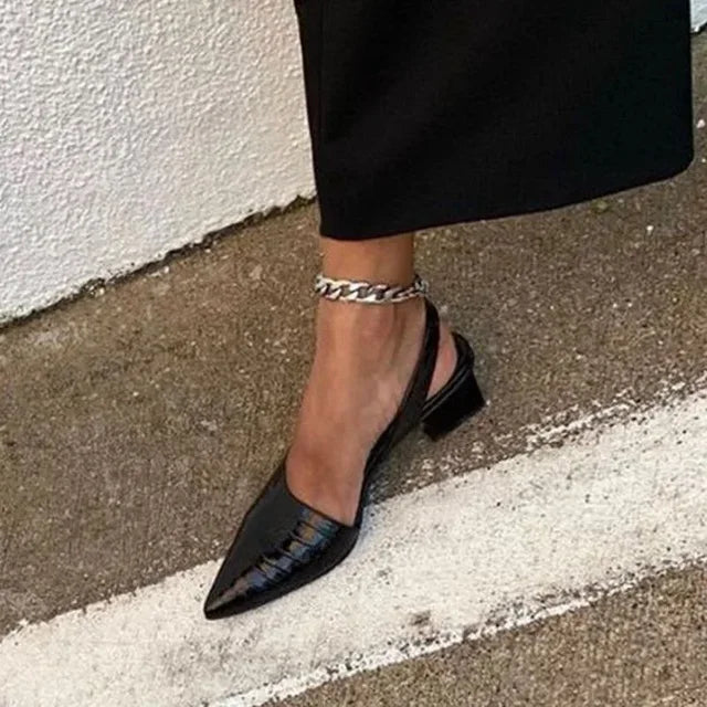 Malene - Chaussures à talon ouvert décontractées avec semelle antidérapante