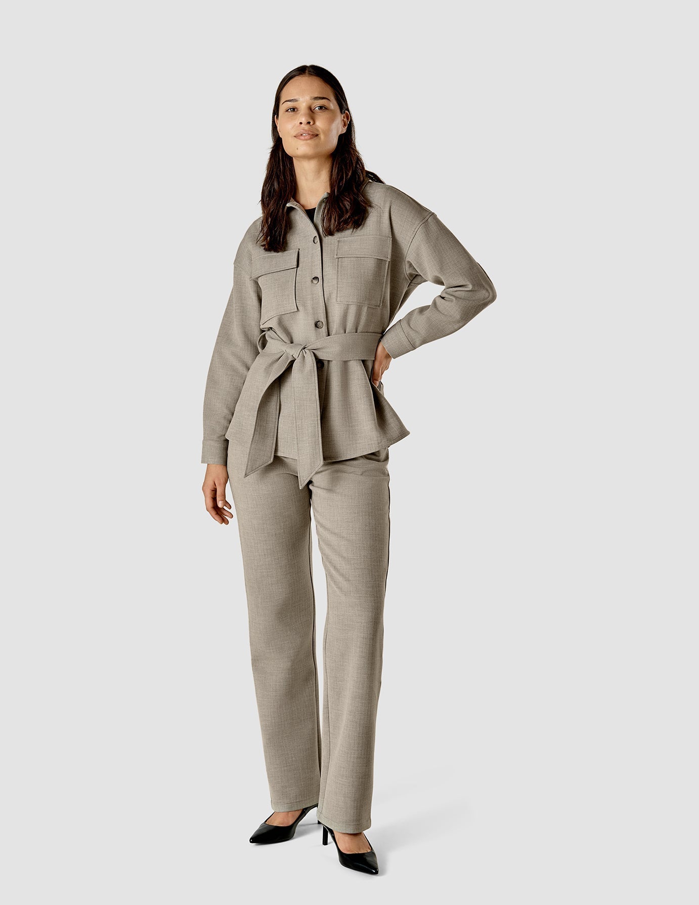 Pantalon Droit Beige Nuage