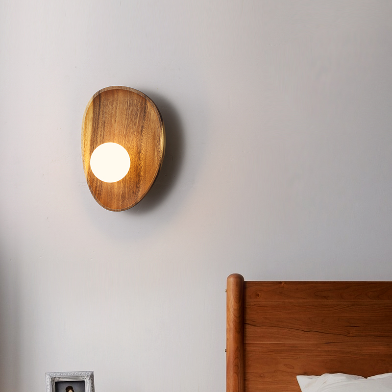 LumiWood Applique Murale en Bois Moderne - Élégance Naturelle et Atmosphère Chaleureuse