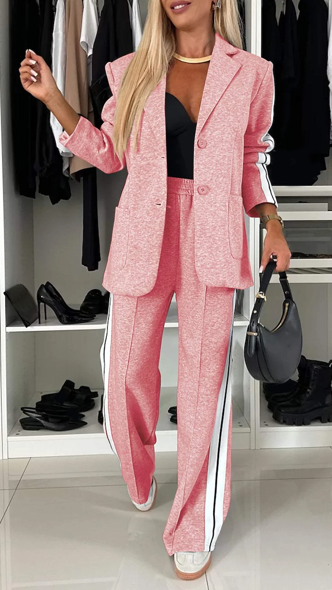 Silvia | Manteau décontracté et pantalon large pour une sophistication sans effort