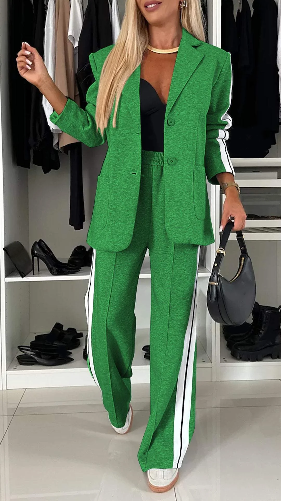 Silvia | Manteau décontracté et pantalon large pour une sophistication sans effort