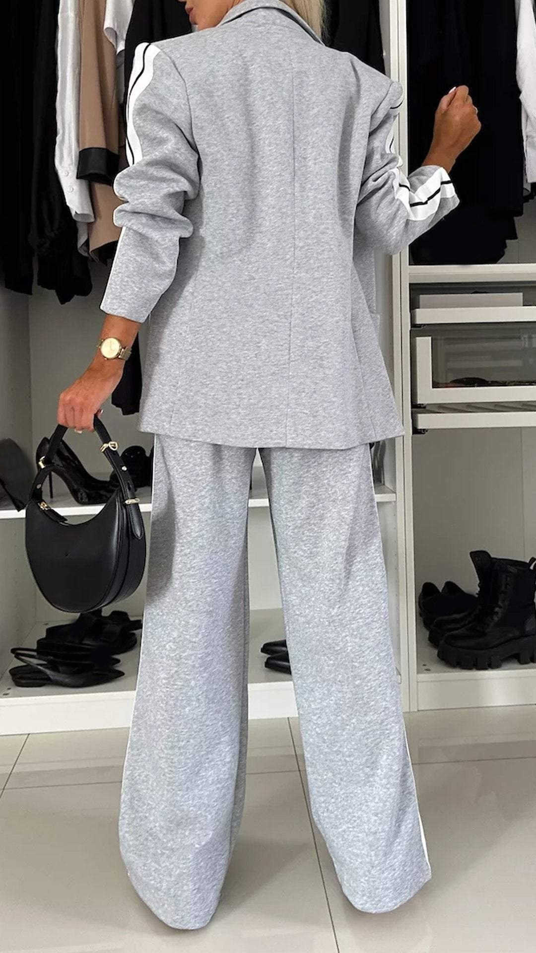 Silvia | Manteau décontracté et pantalon large pour une sophistication sans effort