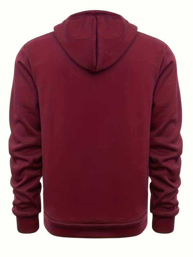 Hans - Sweat à capuche avec demi-zip et poches