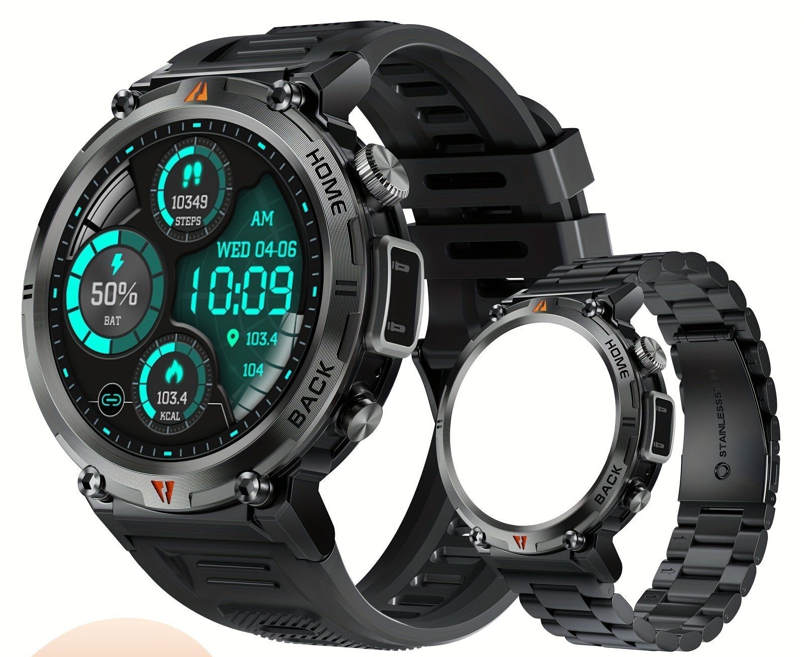 Leo - Montre intelligente de fitness tactique à LED