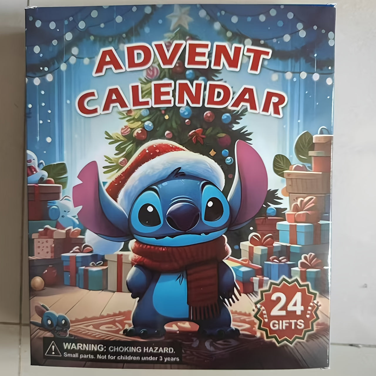 Calendrier de l'Avent Stitch | Ensemble de jeu interactif de 24 pièces avec surprise festive