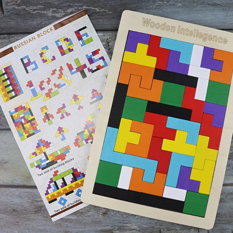 BrightBlocks 3D Trèfle Tangram Puzzle pour Enfants – Stimulateurs Cérébraux STEM