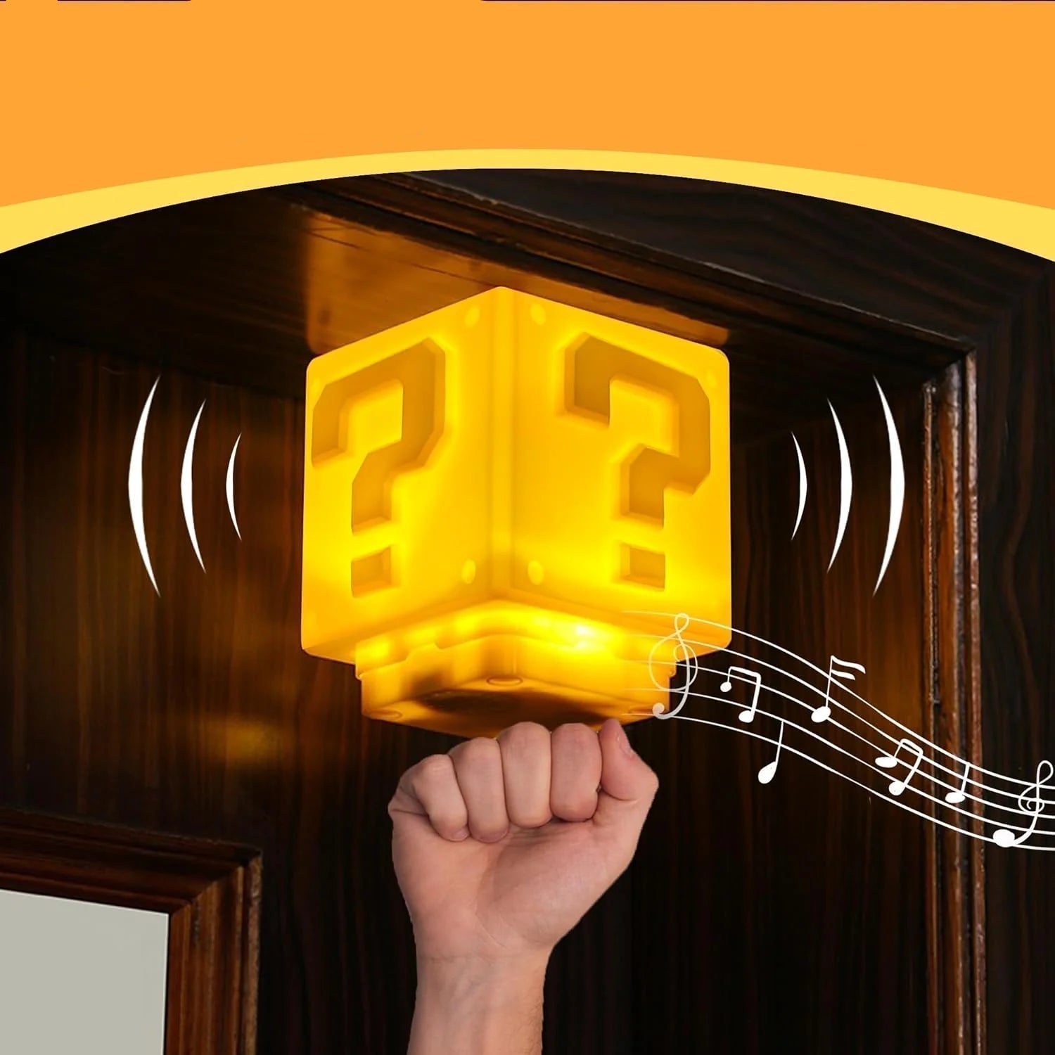 Lampe de nuit Power-Up Block - Décor de jeu inspiré de Super Mario