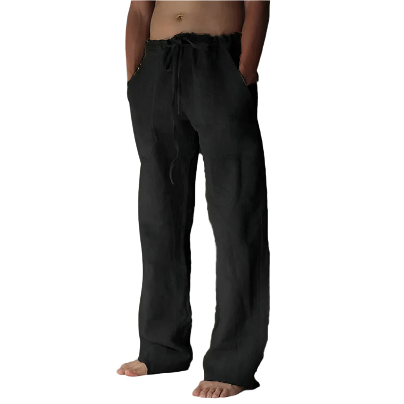 Rodulf - Pantalon décontracté à cordon de serrage et poches latérales pour homme