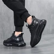 Sneakers en cuir embossé crocodile Frank