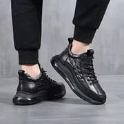 Sneakers en cuir embossé crocodile Frank
