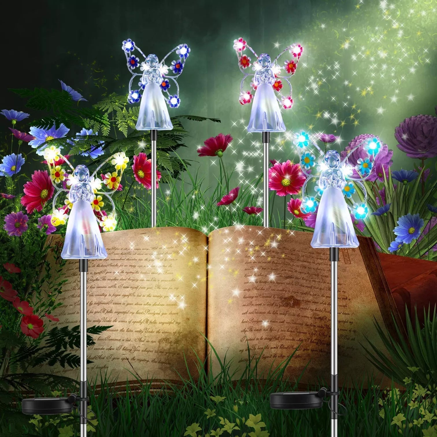 LumiWings Lumières de papillons solaires – Décoration extérieure de jardin enchantée