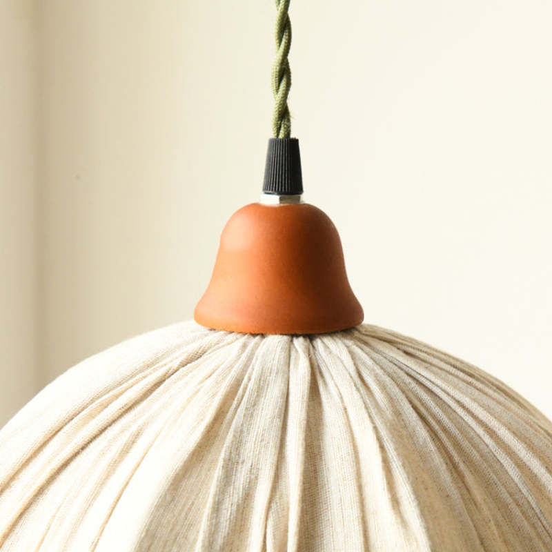 TerraBloom - Pendentif en tissu plissé