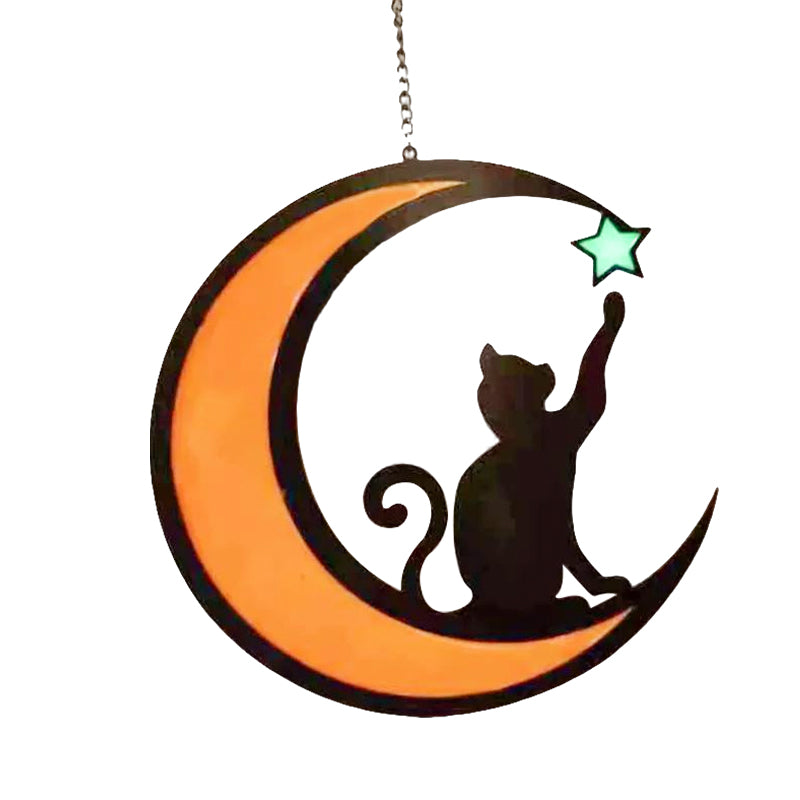 Lampe MysticPaws Chat et Demi-Lune – Lumière Ambiance Magique pour une Décoration Conviviale