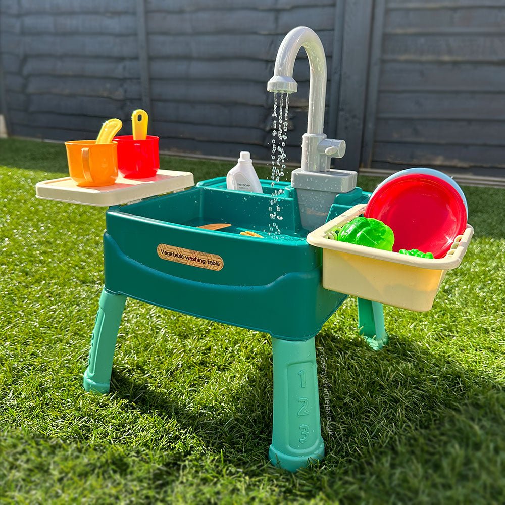 SplashLearn - Évier de cuisine pour enfants avec robinet fonctionnel