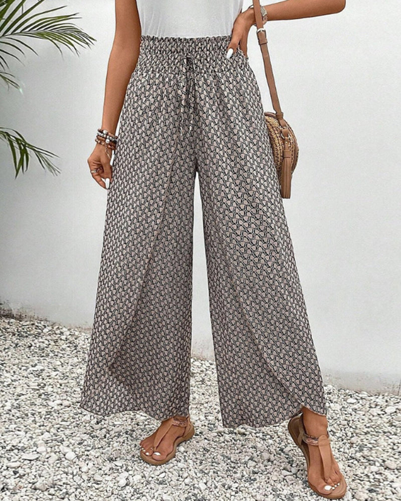 Pantalons larges Maja avec imprimé géométrique