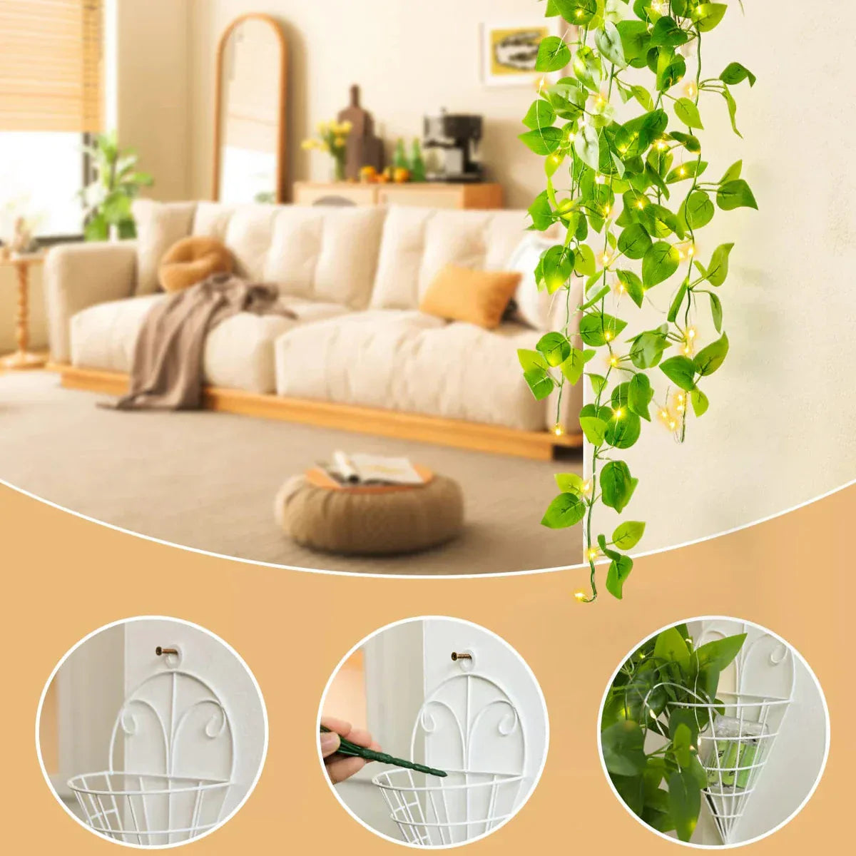 ForestVines - Douces lianes lumineuses pour une décoration intérieure élégante