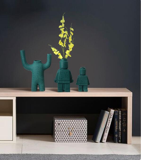 RoboBloom Pots de Fleurs Robot Modernes – Décoration Unique pour Votre Maison
