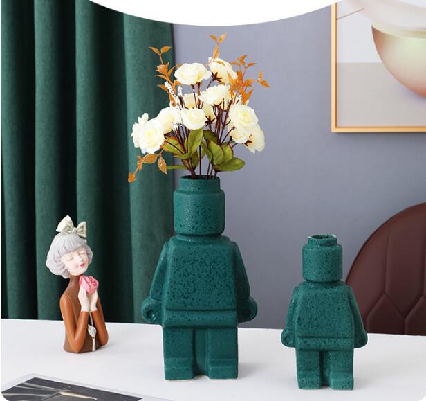 RoboBloom Pots de Fleurs Robot Modernes – Décoration Unique pour Votre Maison