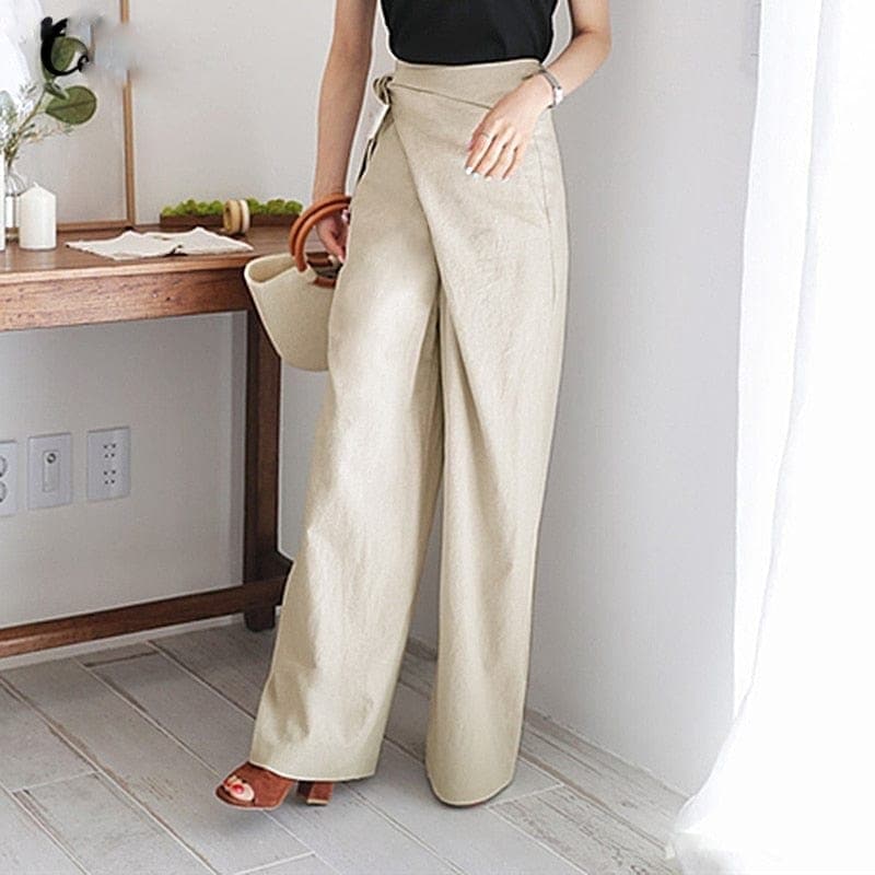 Marjorie | Pantalon cache-cœur taille haute tendance