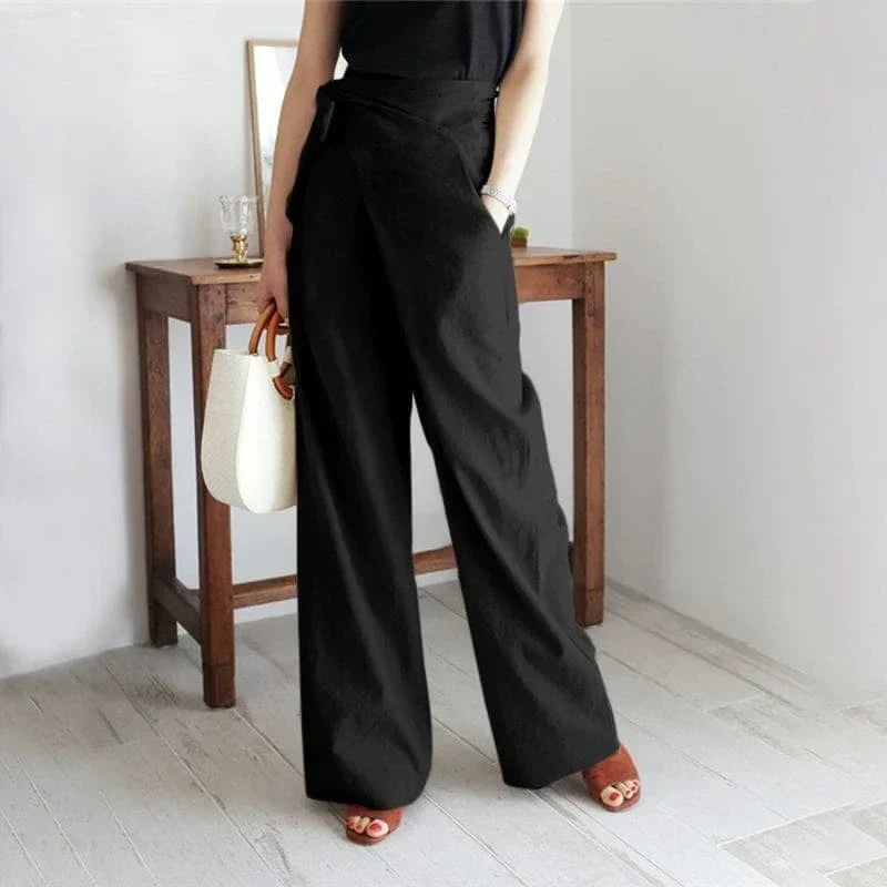 Marjorie | Pantalon cache-cœur taille haute tendance