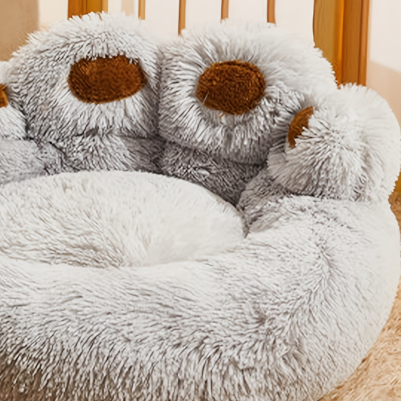 Lit pour animaux en forme de patte - Confort ultime