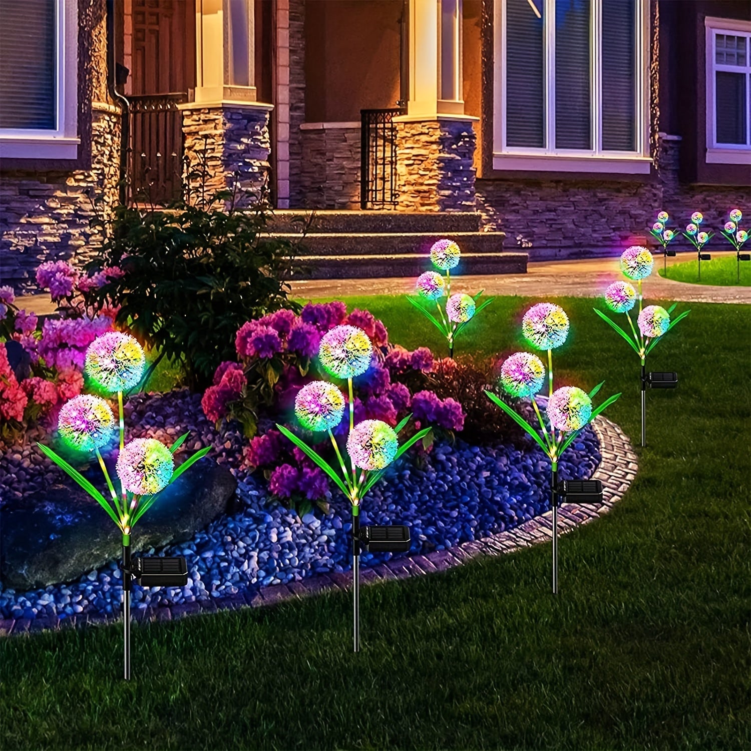 Lumières solaires dandelion rayonnantes