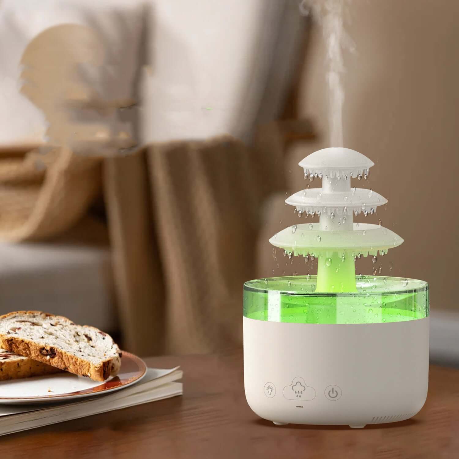 Diffuseur Aromathérapie TranquilMist – Niveaux de Brume Multiples et Lumière Apaisante