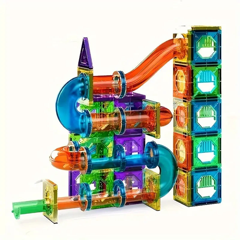 GlowTiles - Ensemble de construction lumineux magnétique – Kit de créativité STEM de 69 pièces pour enfants